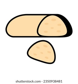 Trendy design icon of loaf bread 
