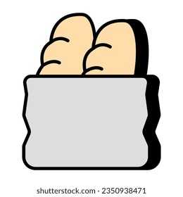 Trendy design icon of loaf breads