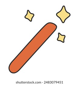 Trendy design icon of magic wand

