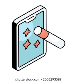 Trendy design icon of magic wand