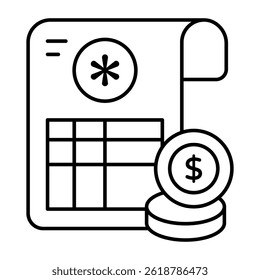 Trendy design icon of medical bill