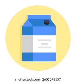 A trendy design icon of milk pack