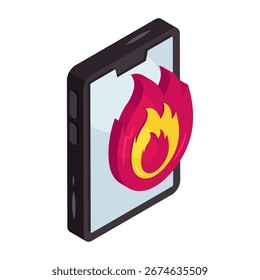 Trendy Design Ikone der mobilen Brennen