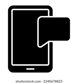 Icono de diseño de moda del chat móvil