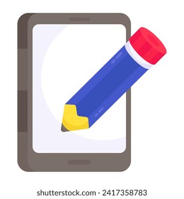 Trendy design icon of mobile edit
