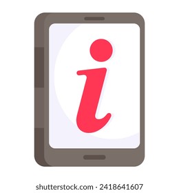 Trendy design icon of mobile info

