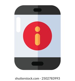 Trendy design icon of mobile info 