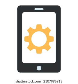 Trendy design icon of mobile management

