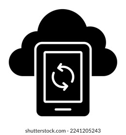 Icono de diseño de moda de actualización móvil 