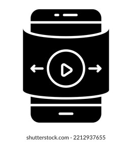 Trendy Design Symbol für mobiles Video 
