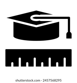 Un icono de diseño de moda de mortarboard

