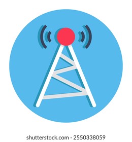 Ein trendiges Design-Symbol des Netzwerkturms