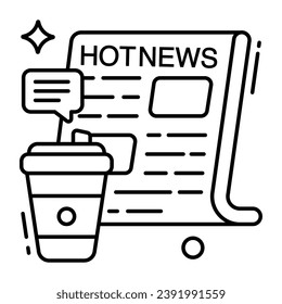 Icono de diseño de moda del periódico 