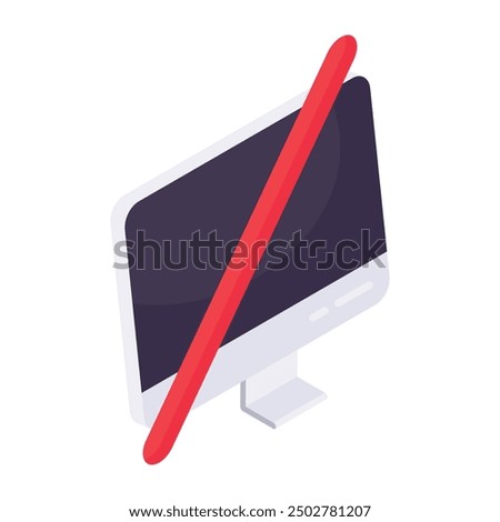 Trendy design icon of no lcd
