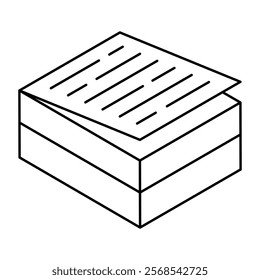A trendy design icon of notepad