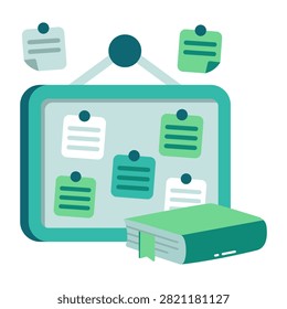 Trendy design icon of noticeboard 

