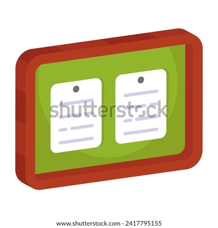 Trendy design icon of noticeboard 
