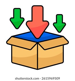 Trendy design icon of packing