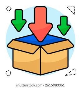 Trendy design icon of packing