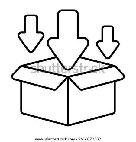 Trendy design icon of packing