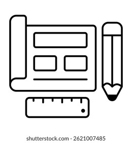 Trendy design icon of page layout