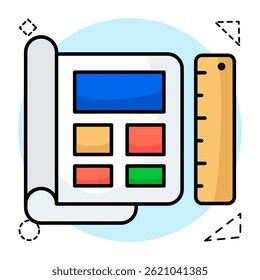 Trendy design icon of page layout