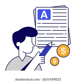 Ícone de design moderno de conteúdo pago