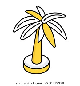 Trendy design icon of palm tree 