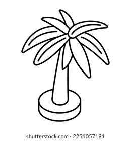 Trendy design icon of palm tree 