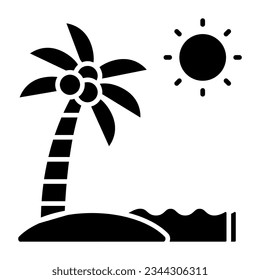 Trendy Design Icon der Palme 