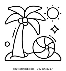 Icono de diseño de moda de la palmera