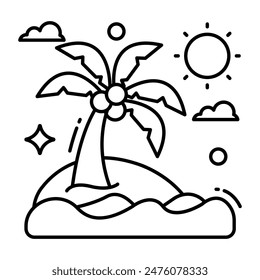 Trendy design icon of palm tree