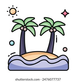 Trendy design icon of palm trees