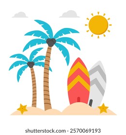 Trendy design icon of palm trees