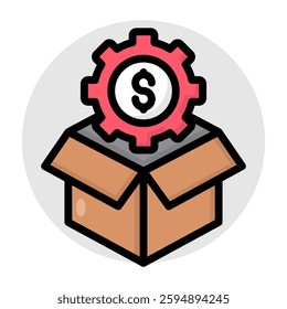 Trendy design icon of parcel management
