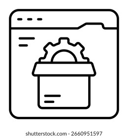 Trendy design icon of parcel management