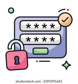 Icono de diseño moderno de contraseña 