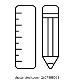 Trendy design icon of pencil scale