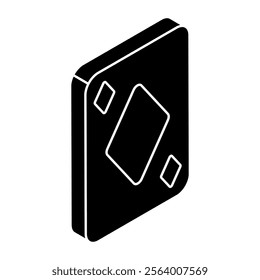 A trendy design icon of poker card