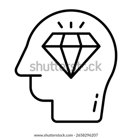 Trendy design icon of precious mind