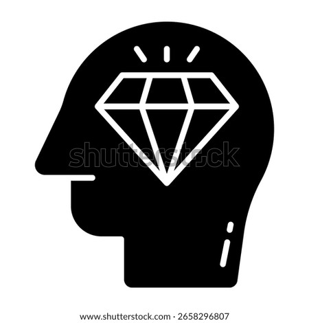 Trendy design icon of precious mind