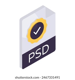 Trendy design icon of psd file