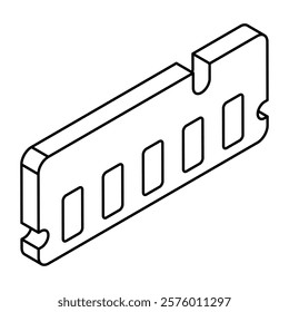 A trendy design icon of ram
