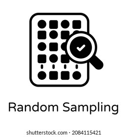 A Trendy Design Icon Of Random Sampling 