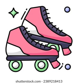 Trendy design icon of roller skate