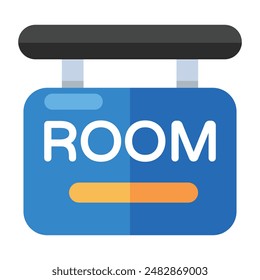 A trendy design icon of room board