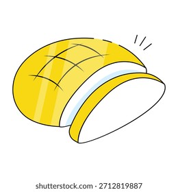 Trendy Design Ikone von rundem Brot 