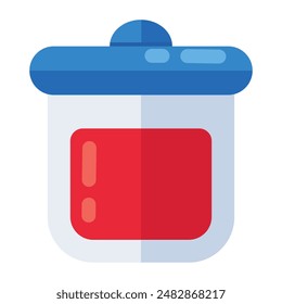 Trendy design icon of sample jar isolated on white background