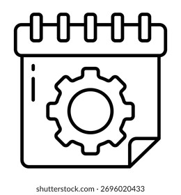 Icono de diseño de moda de la gestión de horarios 