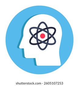 Trendy design icon of scientific mind